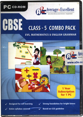 Average2excellent Class 5 Combo Pack (English Grammer, Mathematics, EVS)