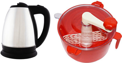 

Grind Sapphire Gs55- Atta Maker With White cherry Electric Kettle(2 L, Silver)