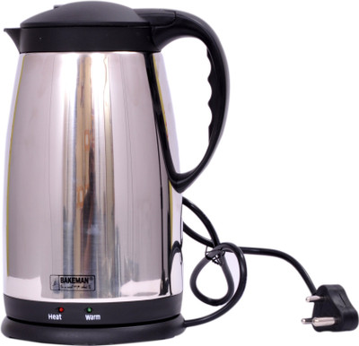 

Bakeman 138 Electric Kettle(1.7 L, Black, Steel)