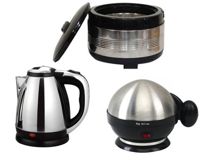

Black Cat Casserole With Egg Boiler with Electric Kettle(1.8 L, Silver)