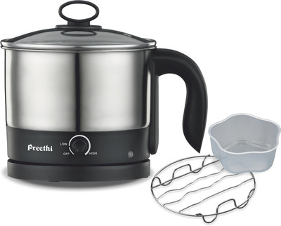 Preethi Armour Multi Utility Electric Kettle(1.2 L, Steel/Black)