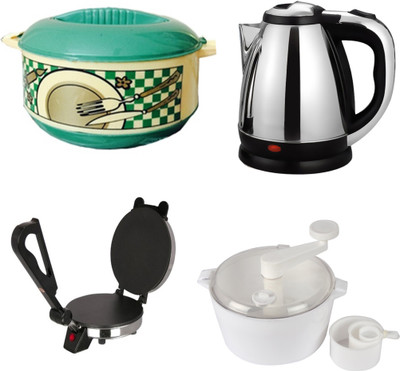 

Black Cat Casserole with Roti Maker_+Dough with TR-1108 Electric Kettle(1.8 L, Silver)