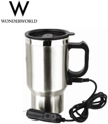 

Wonder World ® Stainless Steel Thermos Car Heating Cup Boiling Water 100 Degrees 12v Travel Mug For Tea Coffee Thermos Electric Kettle(0.459 L, Silver)