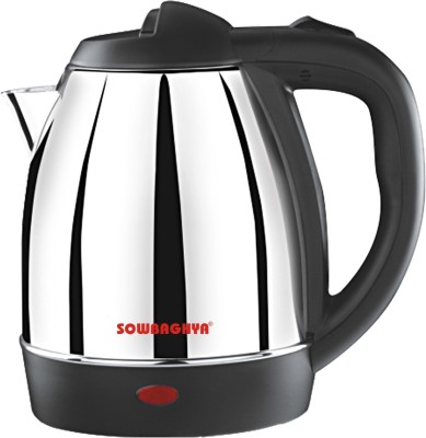 Sowbaghya Stainless Steel Electric Kettle(1.5 L, Silver) at flipkart