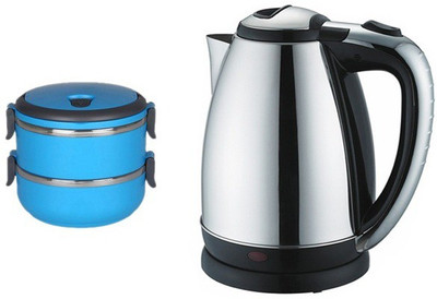 

Grind Sapphire Gs55-Lunch Box with Electric Kettle(1.8 L, Silver)