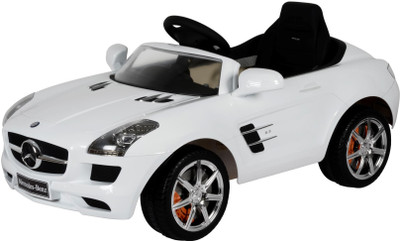 

Toyhouse Officially licensed Mercedes-Benz SLS AMG 6V Rechargeable Car Battery Operated Ride On(White), Multicolor