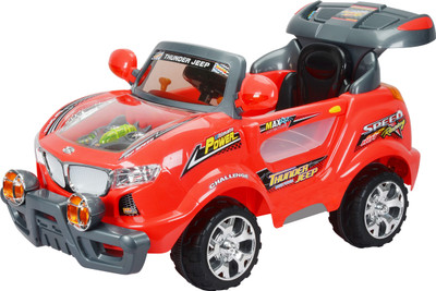 

Toyhouse Officially licensed Thunder Jeep 6V Rechargeable Jeep Battery Operated Ride On(Red)