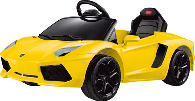 

Toyhouse Licensed Model Rastar Lamborghini Aventador LP 700-4 Rechargeable Car Battery Operated Ride On(Yellow), Multicolor