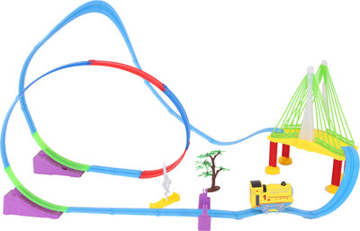 

Baby Tintin 360 Degree Rotational Paradise Stunt Bridge Track Set Car Ride On(Multicolor)