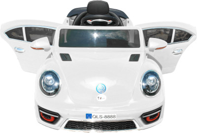 

Toyhouse Herbie Lighted Wheels Double Rechargeable Car Battery Operated Ride On(White)