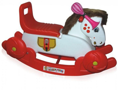 

Jana Mongolia Rocking Horse Car Ride On, White