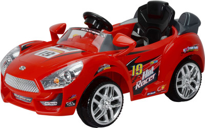 

Toyhouse Hot Racer Car 6V Rechargeable Car Battery Operated Ride On(Red)