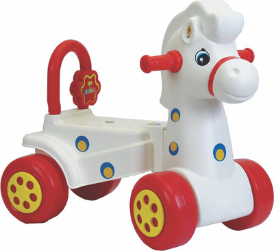 

Girnar Pony Sit N Ride Car Ride On, White;red