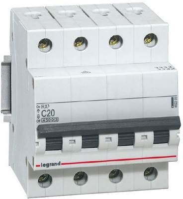 

Legrand Dx3 C Curve 10 Ka 20A 4P MCB(4)
