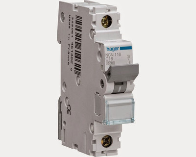 

Hager C Curve 16a Single Pole Mcb MCB(1)