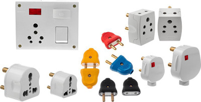 

Girish Conversion_Plug_Top Three Pin Plug(White)
