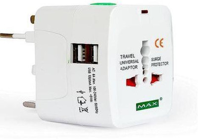 Max MX1207 USB ADAPTOR Power Plug(White)