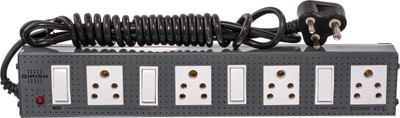 GIRISH Victor Power Strip 4x4 4 Socket Extension Boards(Grey)