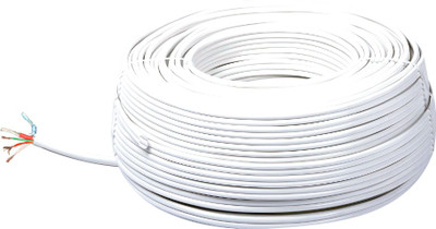

MX CCTV HD CABLE 4+1 Full Copper for HDCVI, HDTVI and AHD CCTV Cameras HD-4 White 200 m Wire(White)