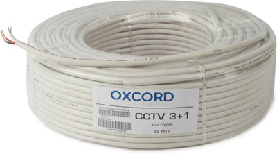 

OXCORD CCTV 3+1 PVC & Pure Copper .5 sq/mm White 90 m Wire(WHITE)