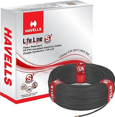 

Havells FR PVC, PVC 1.5 sq/mm Black 90 m Wire(Black)