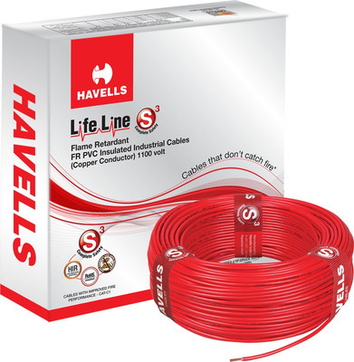 

Havells FR PVC, PVC 2.5 sq/mm Red 90 m Wire(Red)