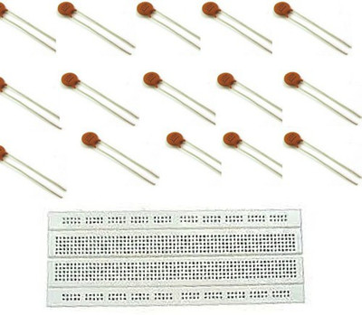 

Robokart Ceramic Capacitor Combo with Breadboard Electronic Components Electronic Hobby Kit