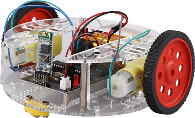 

Infiction Labs Android phone controlled (bluetooth) DIY robotic kit(Clear)