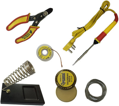 

ALPHA 6in1 soldering kit 25 W Simple Iron(Flat Type Bit Tip), Multicolor