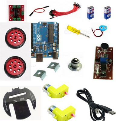 

Robokart Sound Activated Robot Kit with Arduino Uno Electronic Components Electronic Hobby Kit