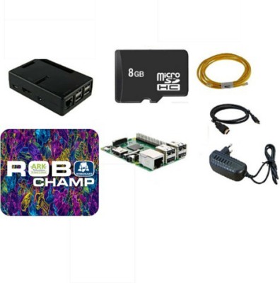 

Robokart Raspberry Pi 3 Model B 1 GB RAM 1.2 GHz 64-bit Quad core ARM CPU with 802.11n wifi and bluetooth -The Complete Kit with Note Pad Electronic Components Electronic Hobby Kit