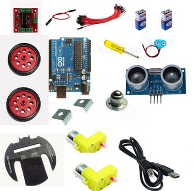 

Robokart Obstacle avoidance robot complete kits with Arduino Uno Electronic Components Electronic Hobby Kit