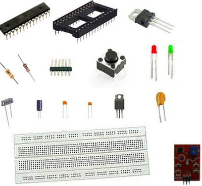 

Robokart Barebones Arduino Circuit with Breadboard and IR sensor Electronic Components Electronic Hobby Kit