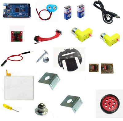 

Robokart Touch Screen Wireless Control Robot With Arduino Mega 2560 and RX TX Module Electronic Components Electronic Hobby Kit