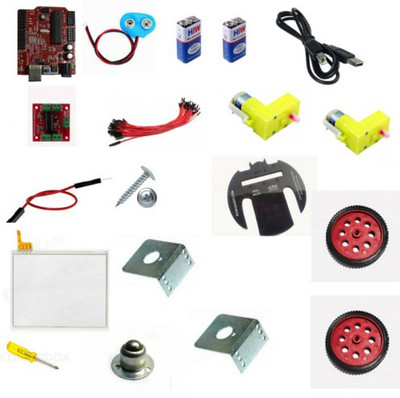

Robokart Touch Screen Wired Control Robot With Arduino Atmega 8 bootloaded Electronic Components Electronic Hobby Kit