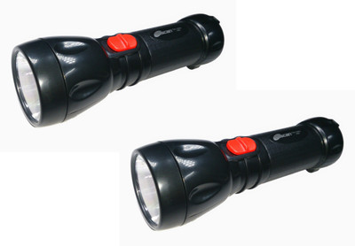 Tuscan Handy Rechargeable - LED Flashlight (Set of 2pcs) Torches(Black) available at flipkart for Rs.329