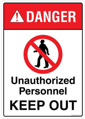 

Safety Sign Store DANGER: Unauthorised Personnel Keep Out Emergency Sign