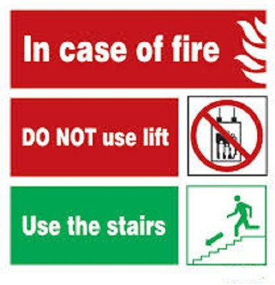 

Riddhi Siddhi Industries In case of fire Use staircase Emergency Sign