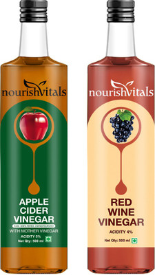 

NourishVitals With Mother + Red Wine Vinegar Apple Cider Vinegar(1000 ml, Apple Flavored)