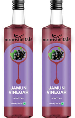 

NourishVitals Jamun Vinegar - Raw, Unfiltered & Undiluted (Pack Of 2) Energy Drink(2x250 ml, Citrus Flavored)