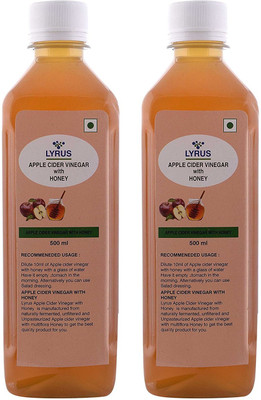 

LYRUS Apple Cider Vinegar with Honey (Pack of 2) Vinegar(500 ml, Pack of 2)