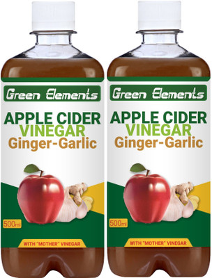 

Green Elements Vinegar Ginger-Garlic with Mother Apple Cider Vinegar(2x500 ml, Apple Flavored)