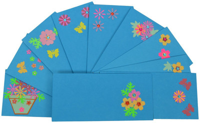 

RMantra Designer Handmade Assorted Design Envelopes(Pack of 10 Multicolor)