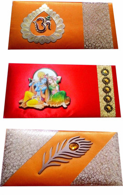 

casanova fashion Envelopes(Pack of 3 Gold, Red)