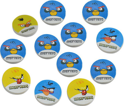 

Saamarth Impex Angry Birds Non-Toxic Round Shaped Medium Erasers(Set of 12, Multicolor)
