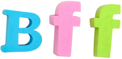 

Suck UK by Chitra Best Friends Forever Non-Toxic Text Shaped Regular Erasers(Set of 1, Multicolor)