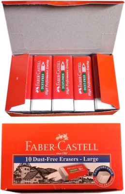 

Faber-Castell Super clean Non-Toxic Rectangle Shaped Large Erasers(Set of 2, Red)