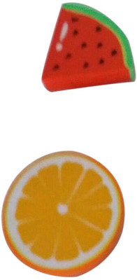 

Shoplorry OF1 Oval Shaped Small Erasers(Set of 1, Red, Green)