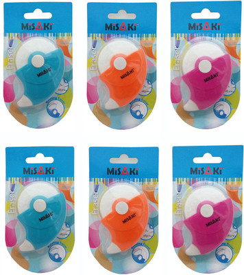 

Misaki Protection Design Non-Toxic Oval Shaped Medium Erasers(Set of 6, Multicolour)