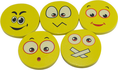 

Saamarth Impex Face Non-Toxic Round Shaped Medium Erasers(Set of 5, Multicolor)